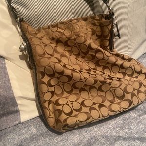 Brown signature coach purse